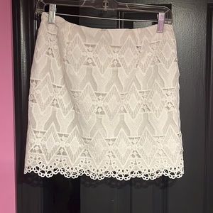 white lace skirt